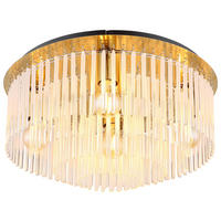 DECKENLEUCHTE 50/25 cm   - Goldfarben/Schwarz, Design, Glas/Metall (50/25cm) - Collet's Monde