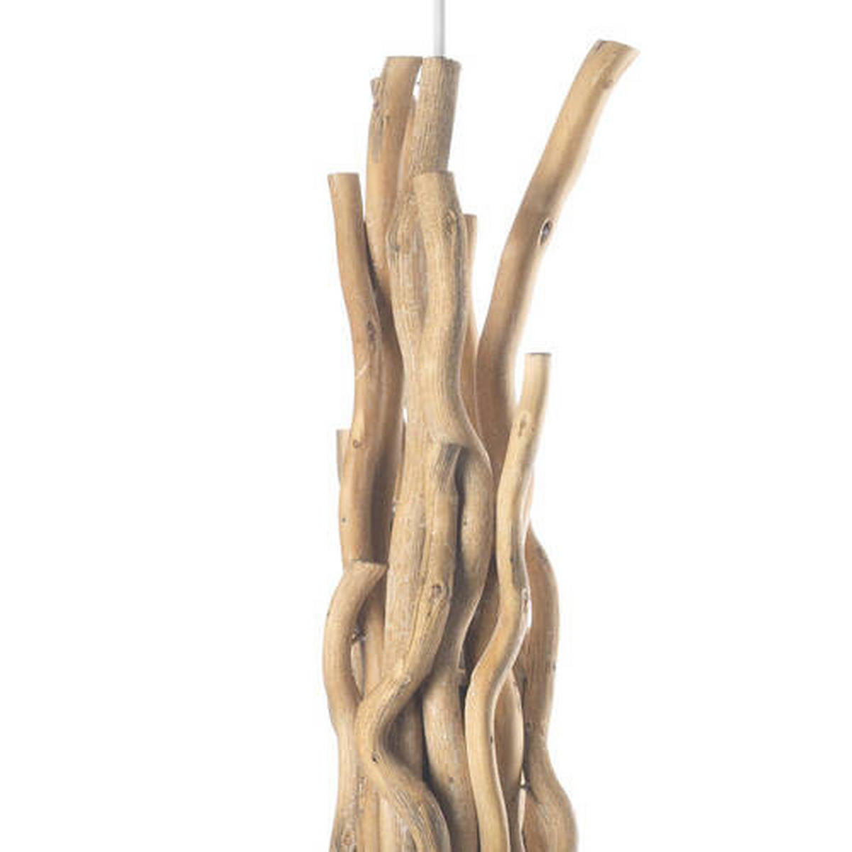 ZÁVĚSNÉ SVÍTIDLO, 40/110 cm  - bílá/pískové barvy, Natur, dřevo/textil (40/110cm)