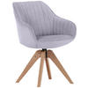 KAROSSZÉK világosszürke  - világosszürke/natúr, Design, textil/fa (60/83/65cm) - Hom`in