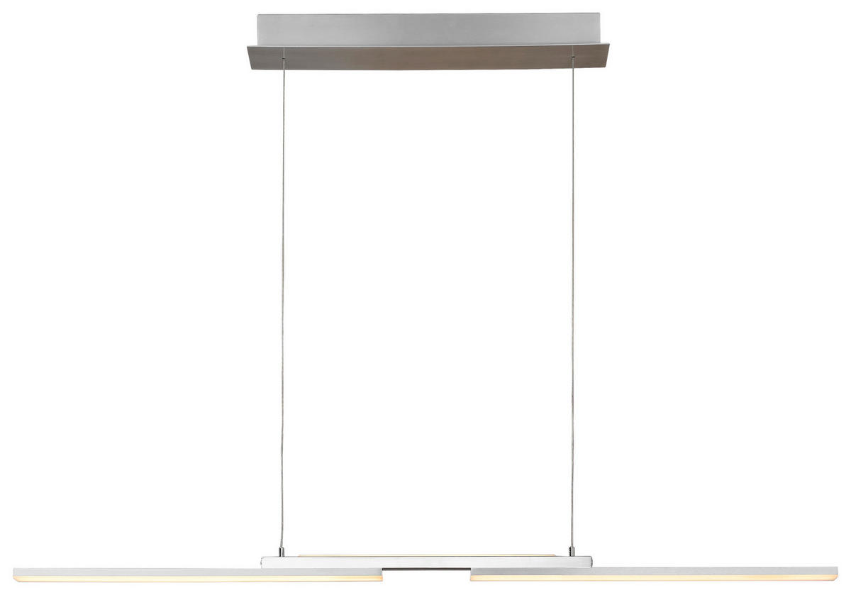 LED-HÄNGELEUCHTE 130/13/150 cm    - Nickelfarben, Design, Metall (130/13/150cm) - Hell