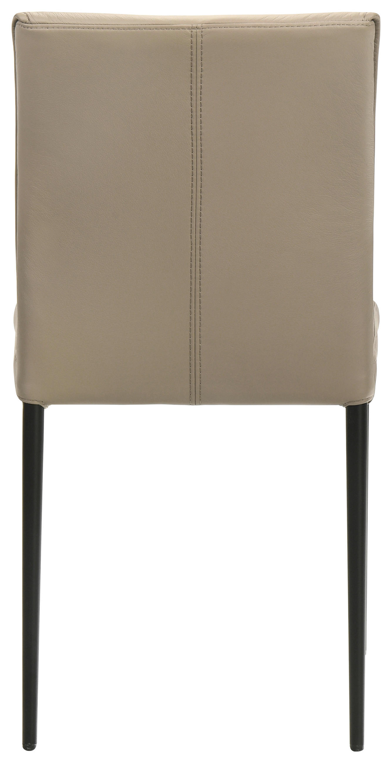 STUHL Echtleder Khaki  - Khaki/Schwarz, Design, Leder/Metall (46/87/58cm) - Johann Jakob