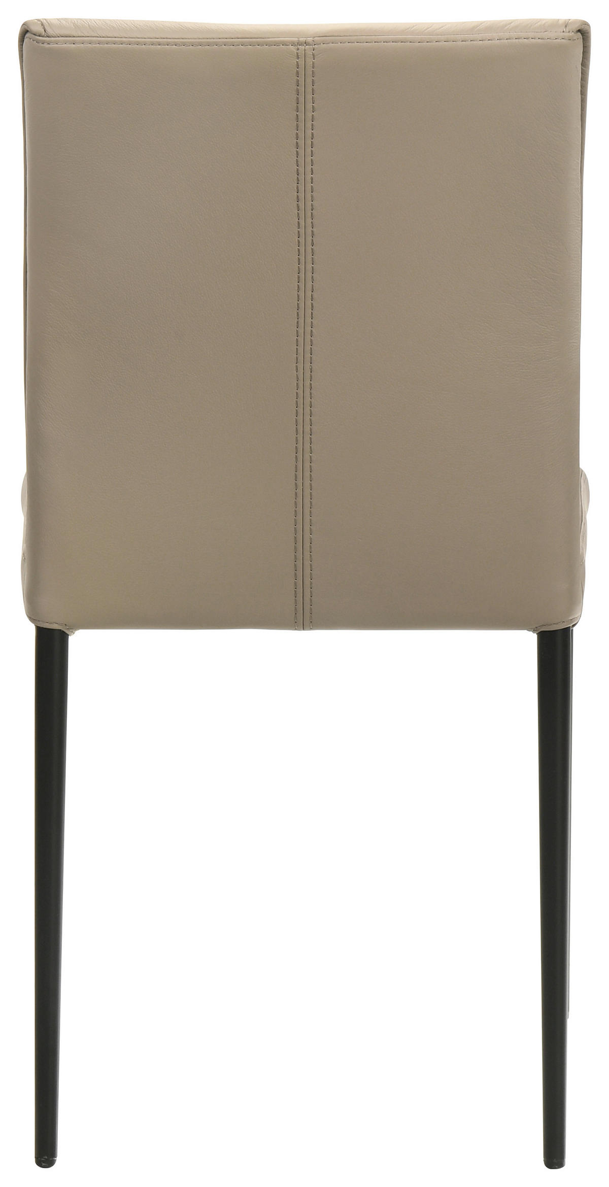STUHL Echtleder Khaki  - Khaki/Schwarz, Design, Leder/Metall (46/87/58cm) - Johann Jakob