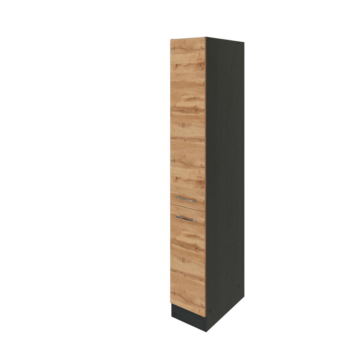 APOTHEKERSCHRANK 30/200/60 cm  in Anthrazit, Graphitfarben, Eichefarben  - Eichefarben/Anthrazit, MODERN, Holzwerkstoff/Metall (30/200/60cm) - Held