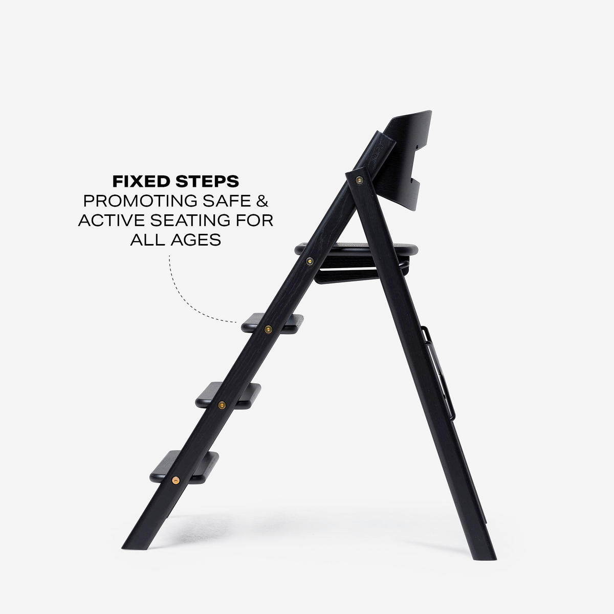 STOLČEK ZA HRANJENJE  KAOS Klapp High Chair    45,5/60/81 cm       črna  - črna, Basics, les (45,5/60/81cm)