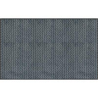 FUßMATTE  75/120 cm  Anthrazit, Blaugrau  - Anthrazit/Blaugrau, KONVENTIONELL, Kunststoff/Textil (75/120cm) - wash+dry
