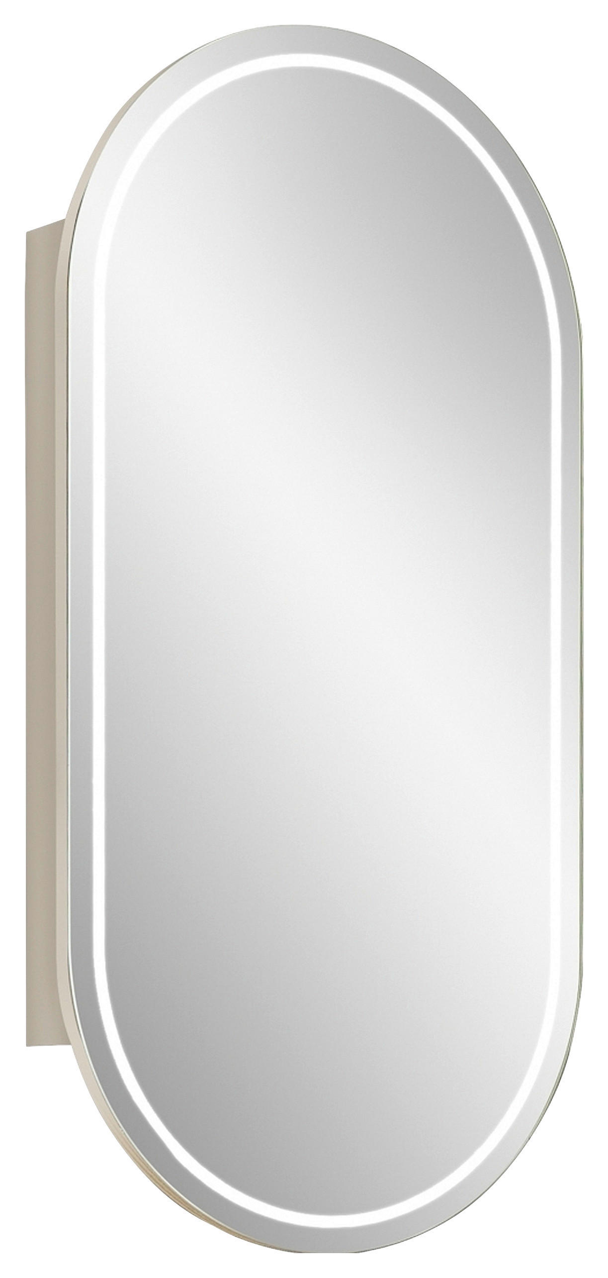 SPIEGELSCHRANK 45,1/90,1/14,5 cm  - Kaschmir, Natur, Glas/Holzwerkstoff (45,1/90,1/14,5cm) - Sadena