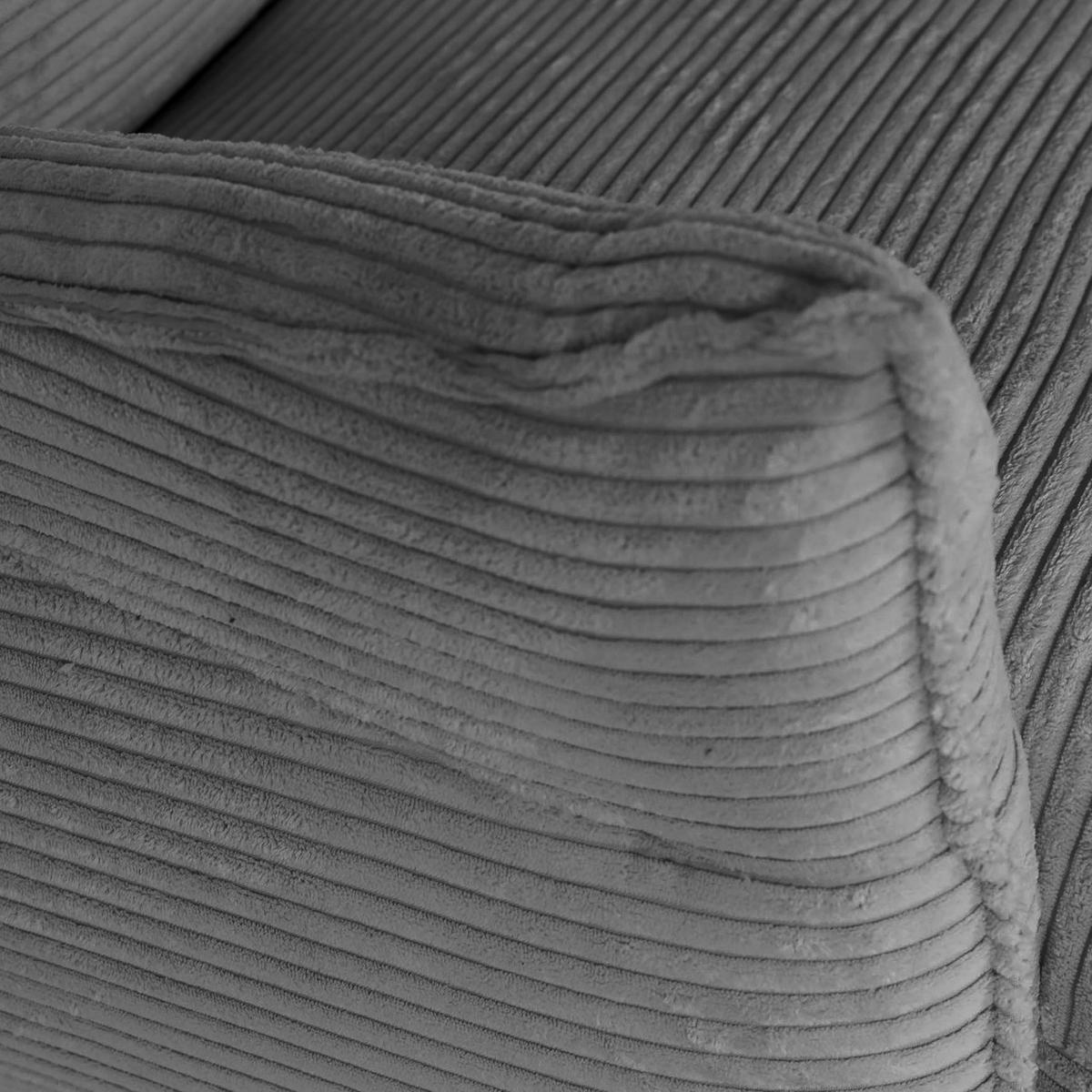 OHRENSESSEL in Cord Dunkelgrau  - Dunkelgrau/Schwarz, Konventionell, Textil/Metall (83/110/92cm) - MID.YOU