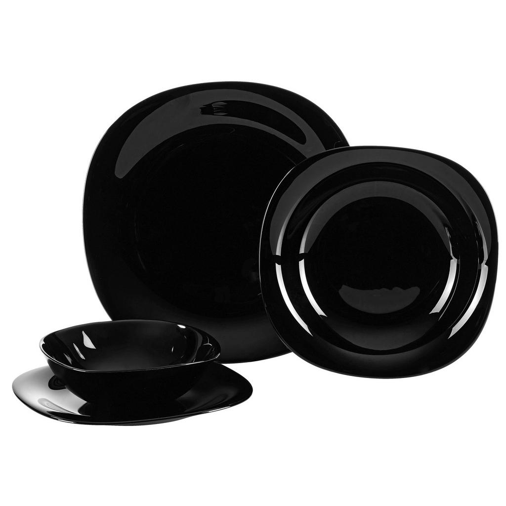 Thumbnail - Boxxx Tafelservice, Schwarz, Glas, 16-teilig, Uni, Lfgb, lebensmittelecht, Essen & Trinken, Geschirr, Geschirr-Sets, Taf...