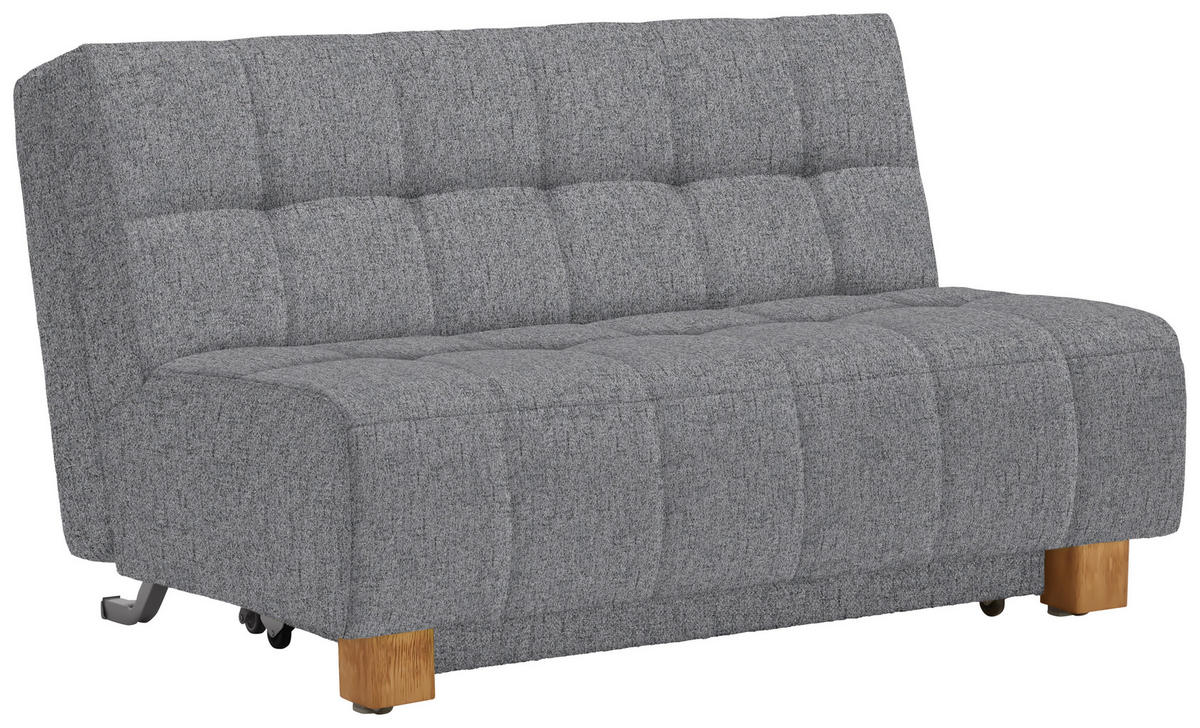 SCHLAFSOFA in Webstoff Hellgrau  - Hellgrau/Naturfarben, MODERN, Holz/Textil (145/92/102cm) - Novel