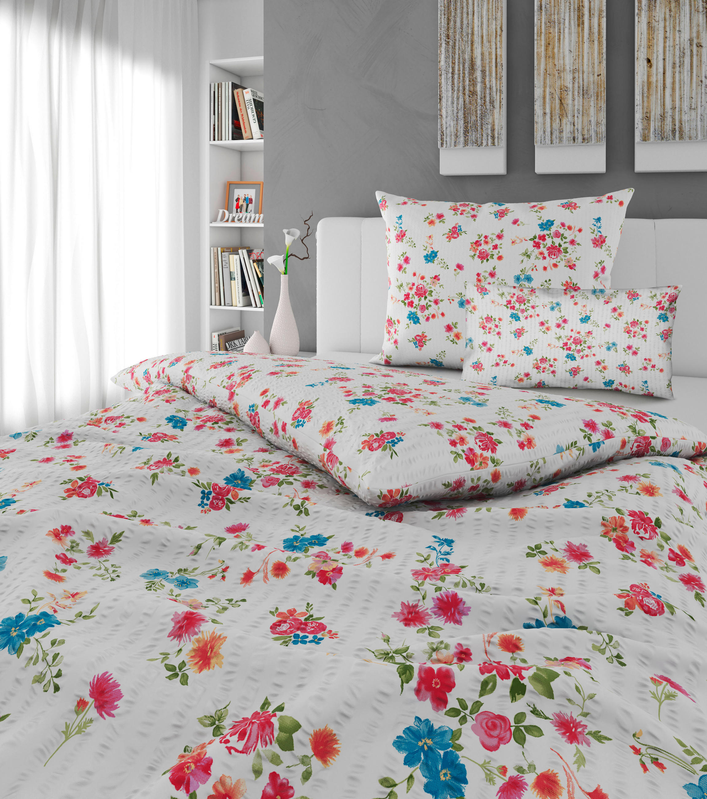 BETTWÄSCHE Seersucker 140/200 cm  - Multicolor, KONVENTIONELL, Textil (140/200cm) - Esposa