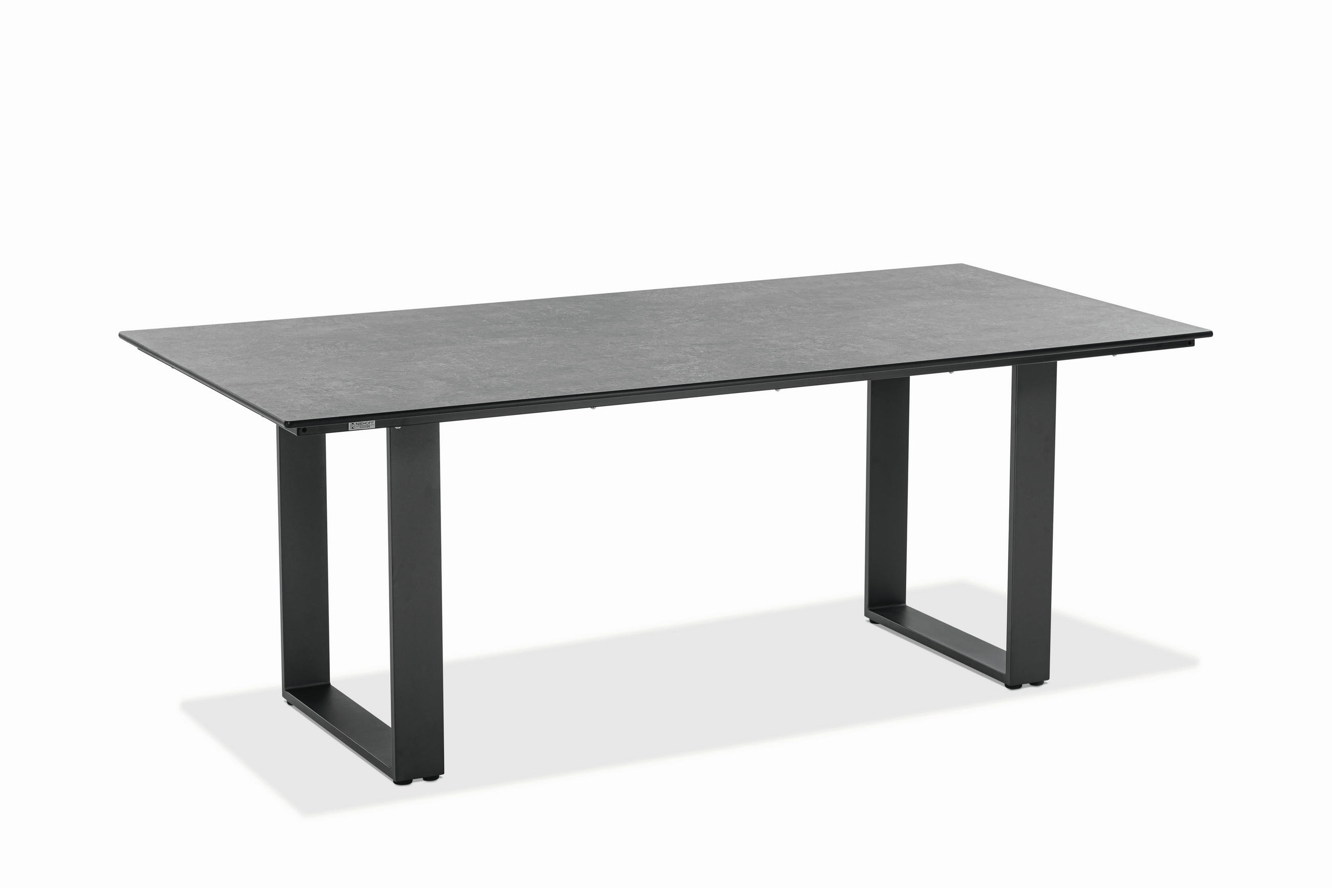 GARTENTISCH Kunststoff Anthrazit, Grau rechteckig  - Anthrazit/Grau, Design, Kunststoff/Metall (160/95/76cm)