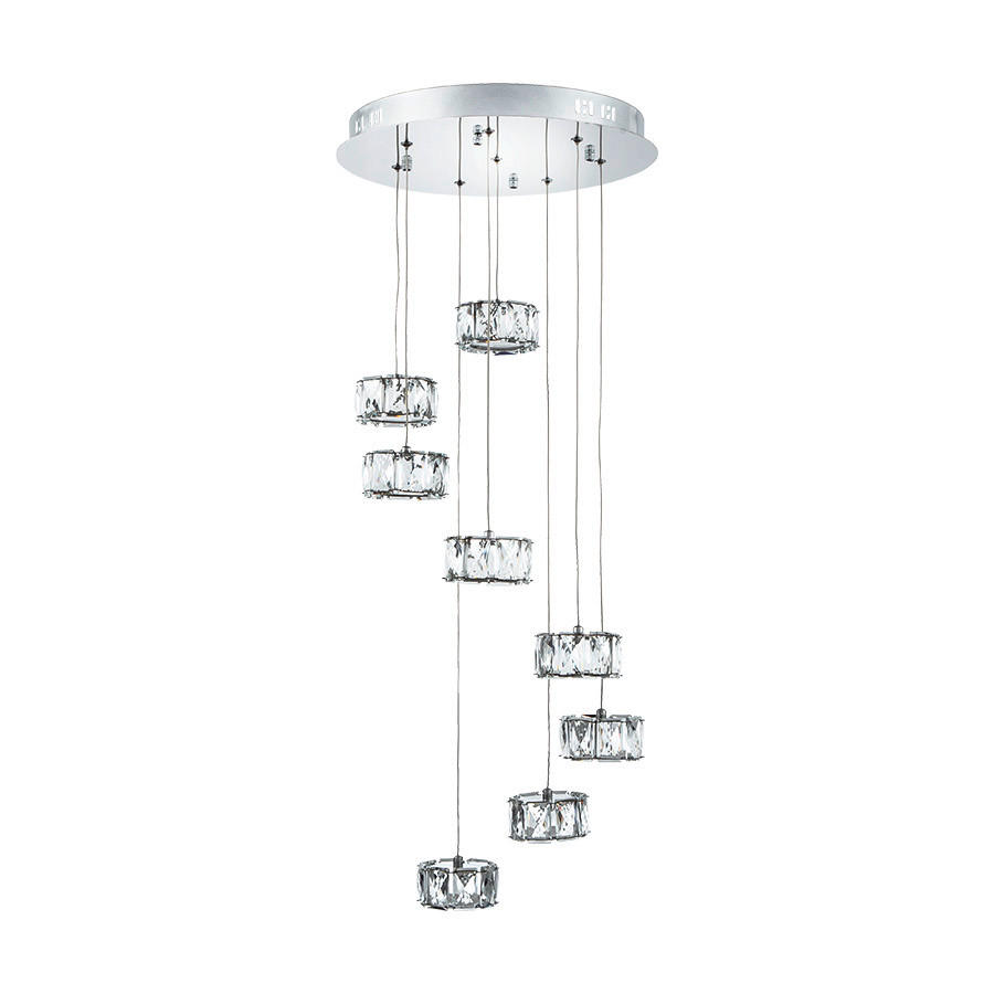 LUSTRĂ  - străveziu/culoare crom, Basics, plastic/metal (38cm)