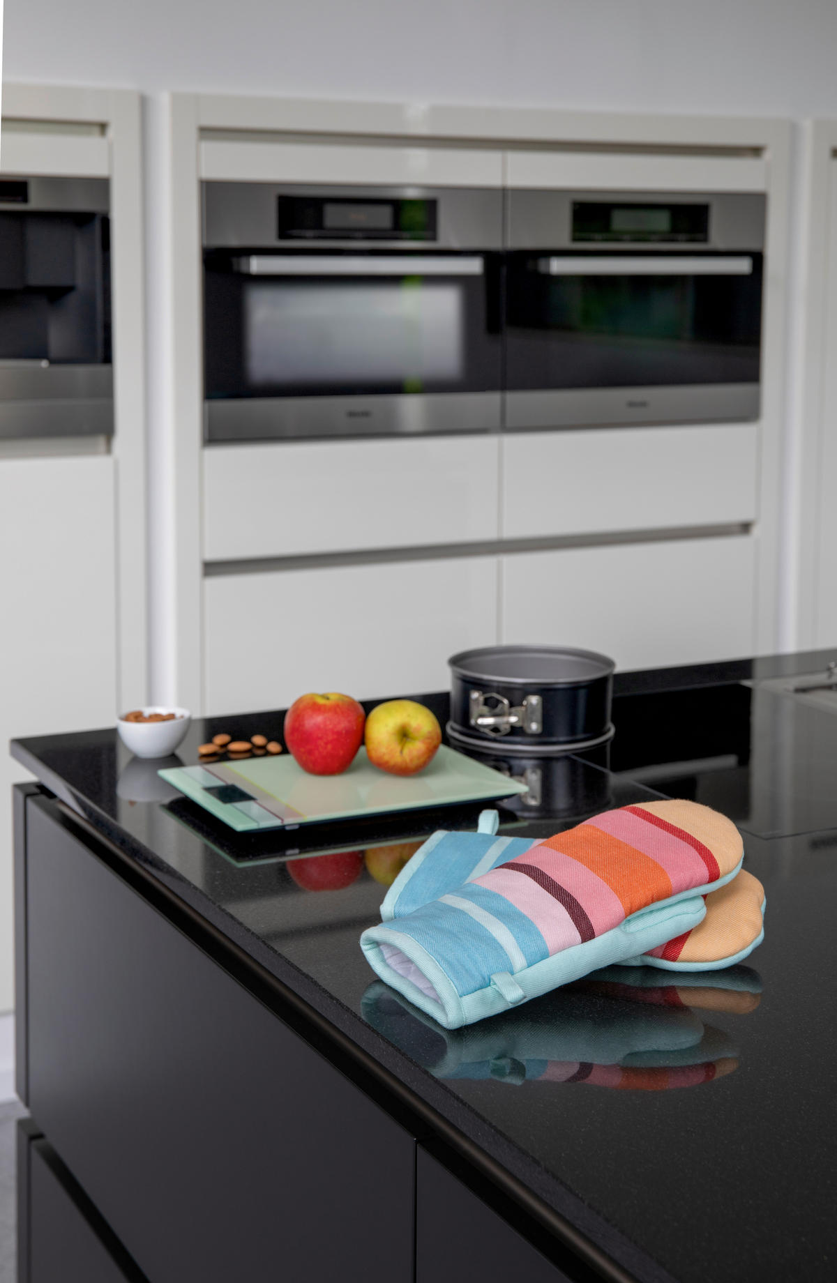 OFENHANDSCHUH Hellrosa, Pastellblau  - Pastellblau/Hellrosa, Basics, Textil (29/14/3cm)