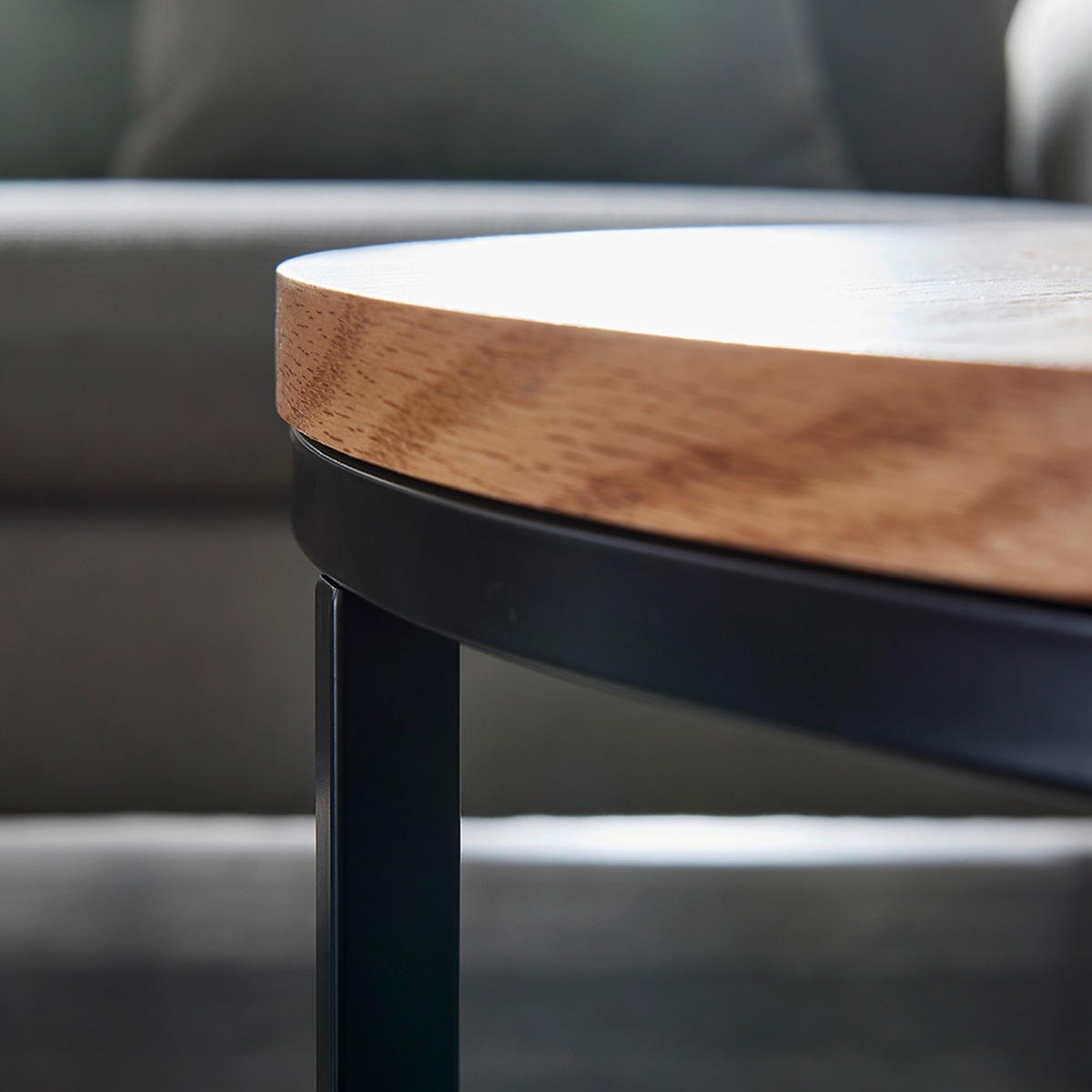 COUCHTISCH in Holzwerkstoff 70/70/45 cm  - Schwarz/Braun, MODERN, Holzwerkstoff/Metall (70/70/45cm) - MID.YOU