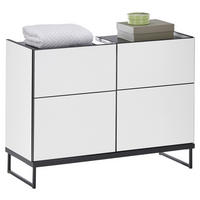 WASCHBECKENUNTERSCHRANK 80/59,4/31 cm  - Schwarz/Weiß, Basics, Holzwerkstoff/Metall (80/59,4/31cm) - MID.YOU