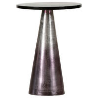 BEISTELLTISCH 40/40/55 cm Schwarz, Pink rund  - Pink/Schwarz, Design, Glas/Metall (40/40/55cm) - Carryhome