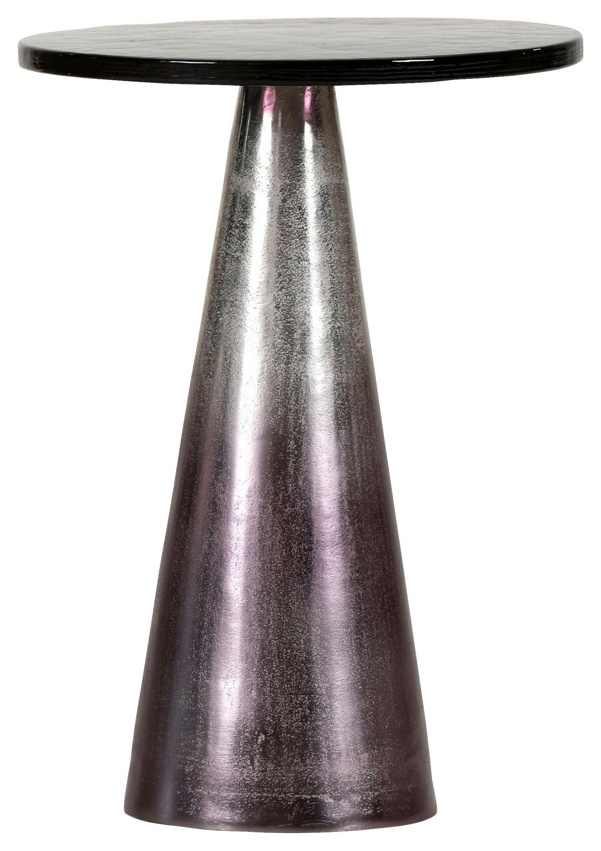 BEISTELLTISCH 40/40/55 cm Schwarz, Pink rund  - Pink/Schwarz, Design, Glas/Metall (40/40/55cm) - Carryhome