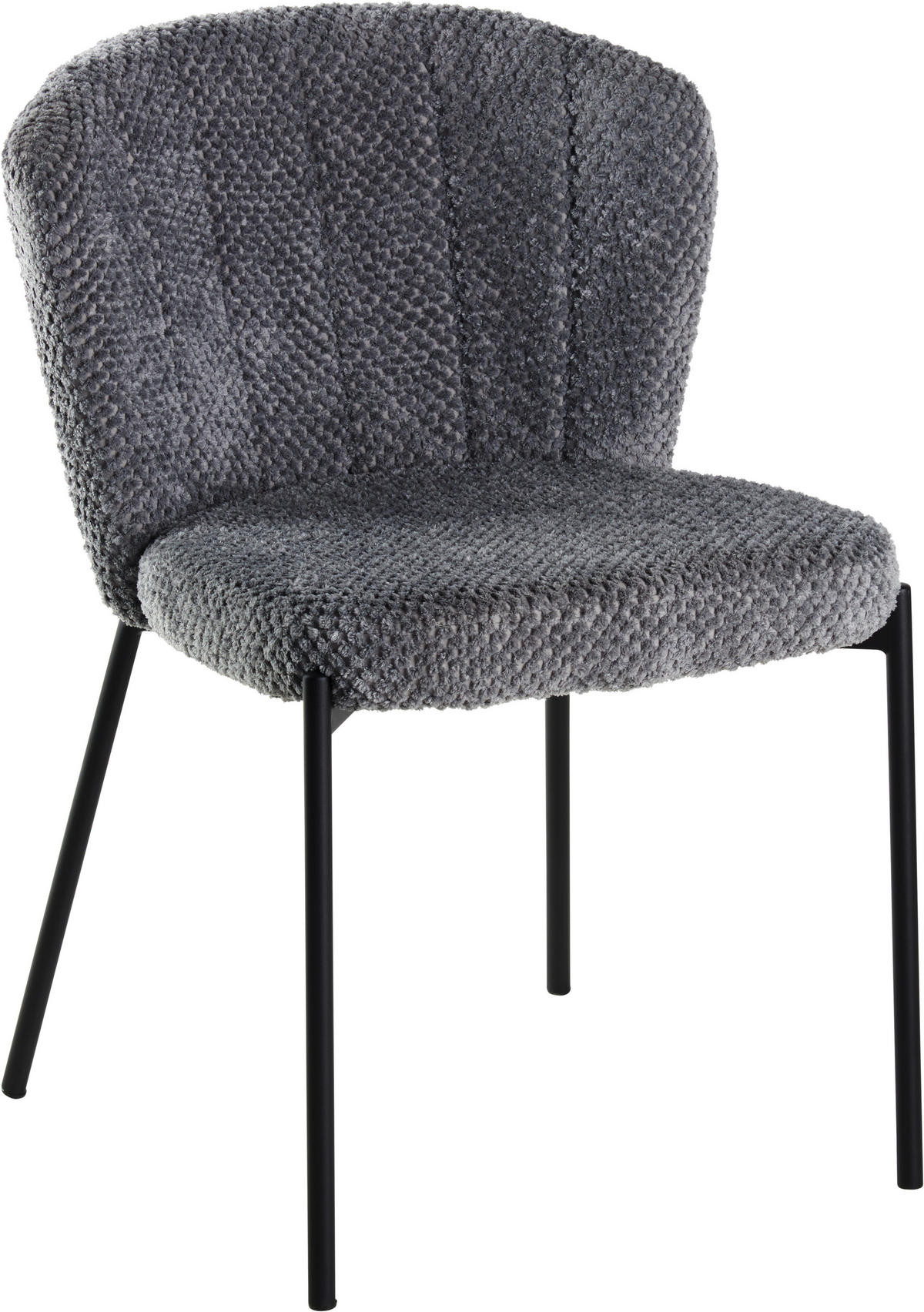 STUHL Struktur Grau Pappel Sperrholz  - Schwarz/Grau, LIFESTYLE, Holz/Textil (55/79/59cm) - Livetastic