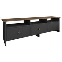 LOWBOARD Oslo TV-Ständer  in 150/47/36 cm  - Anthrazit/Nussbaumfarben, Design, Holzwerkstoff (150/47/36cm) - Livetastic