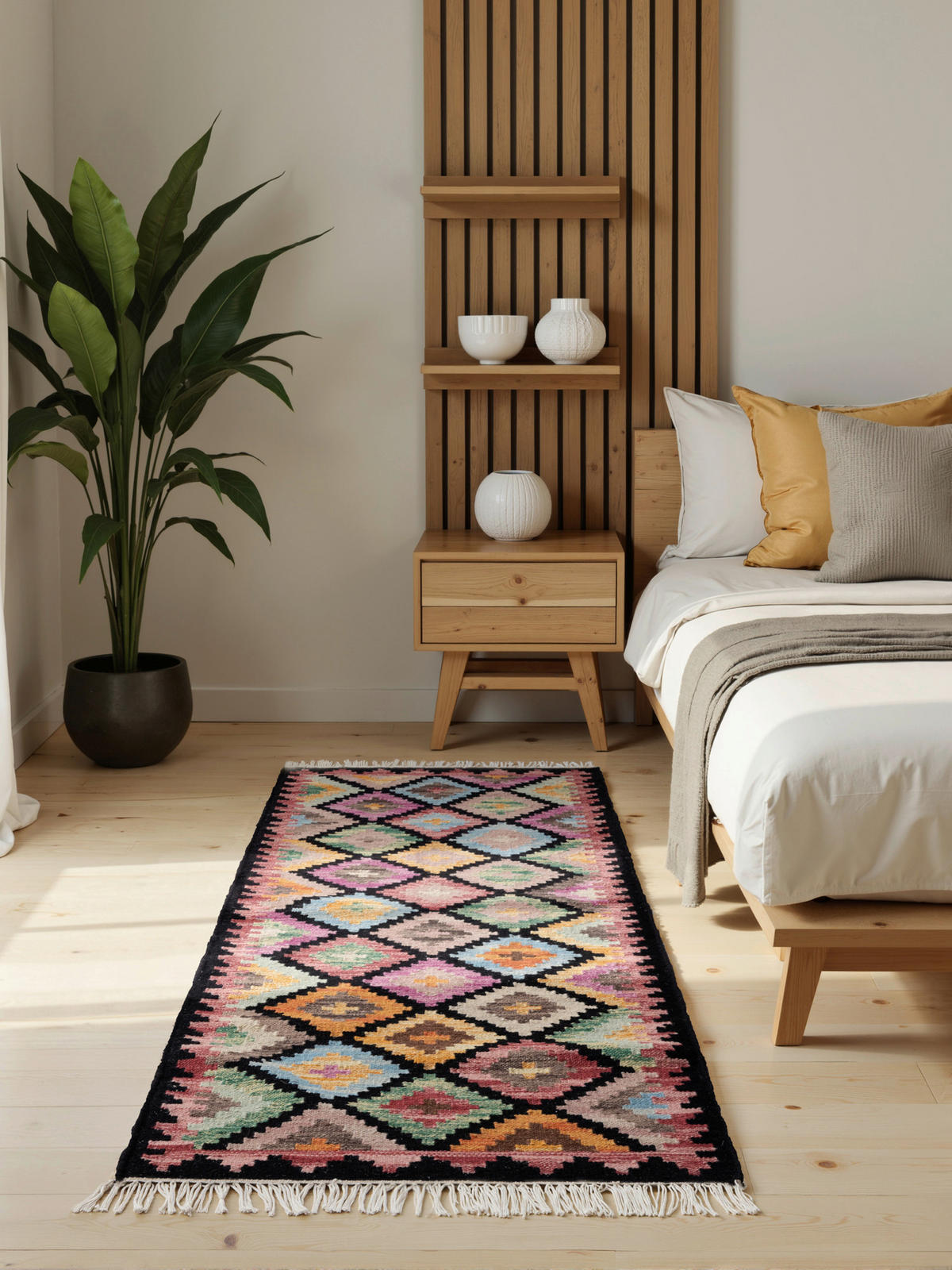 LÄUFER 60/190 cm Kamal  - Multicolor/Schwarz, Design, Textil (60/190cm)