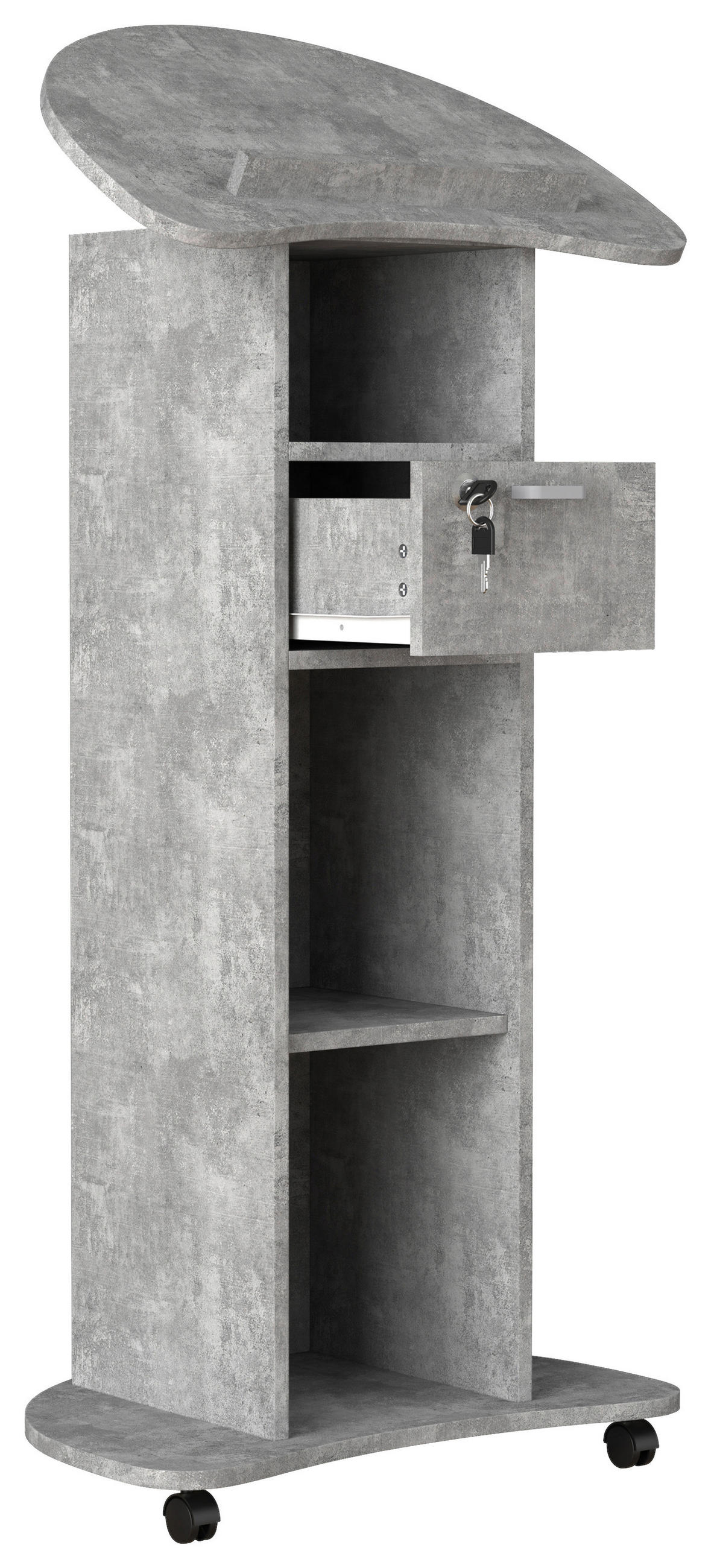 STEHPULT 56/110/37 cm Grau  - Grau, Modern, Holzwerkstoff (56/110/37cm) - MID.YOU