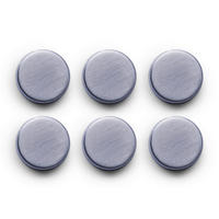 MAGNETSET 2,7/2,7/0,8 cm  - Edelstahlfarben, Basics, Metall (2,7/2,7/0,8cm)