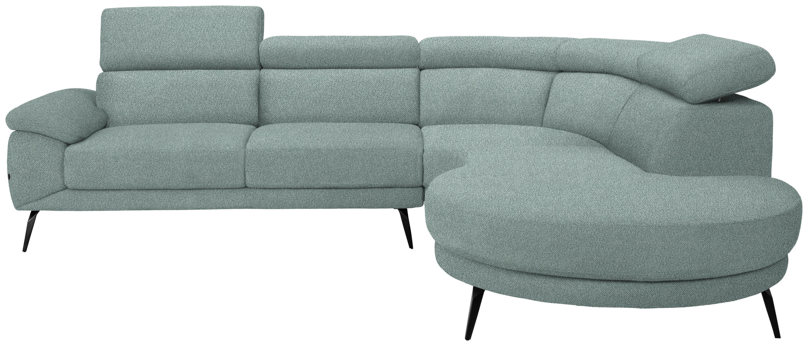 Freisteller von Novel ECKSOFA Mintgrün Velours.