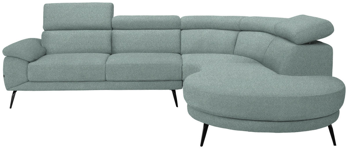 Freisteller von Novel ECKSOFA Mintgrün Velours.