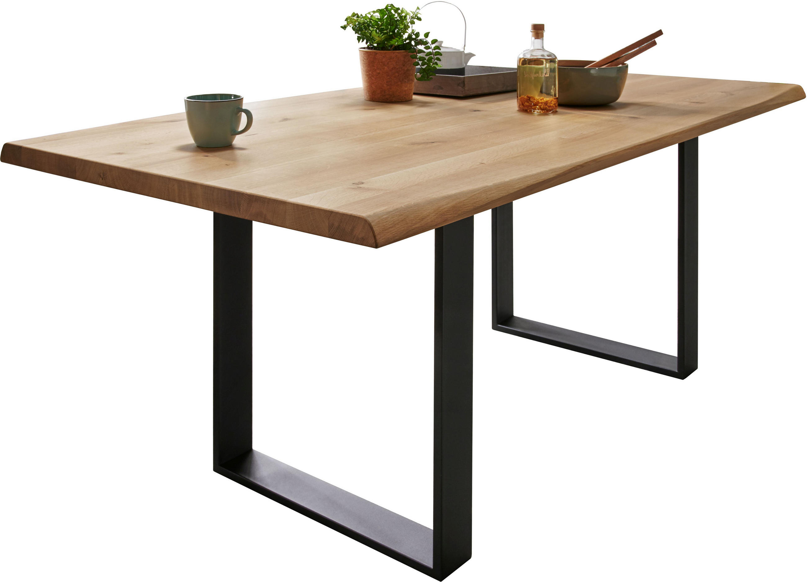 Linea Natura Esstisch Schwarz, 100x75x240 cm