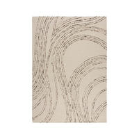 WOLLTEPPICH 120/170 cm ABSTRACT SWIRL WOOL Braun, Naturfarben  - Braun/Naturfarben, KONVENTIONELL, Textil (120/170cm)