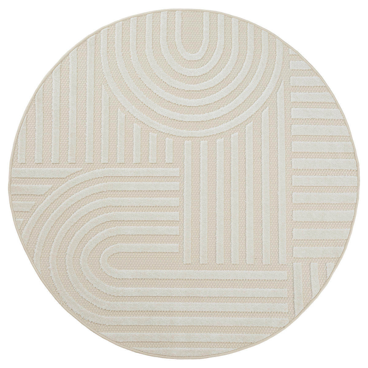 OUTDOORTEPPICH 150 cm Berlin Creme  - Creme, KONVENTIONELL, Kunststoff/Textil (150cm) - Novel