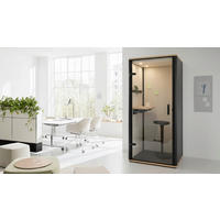TELEFONBOX BOSSELINO UNO - Schwarz, MODERN, Glas/Holzwerkstoff (100,2/215,5/99,4cm) - Bosse