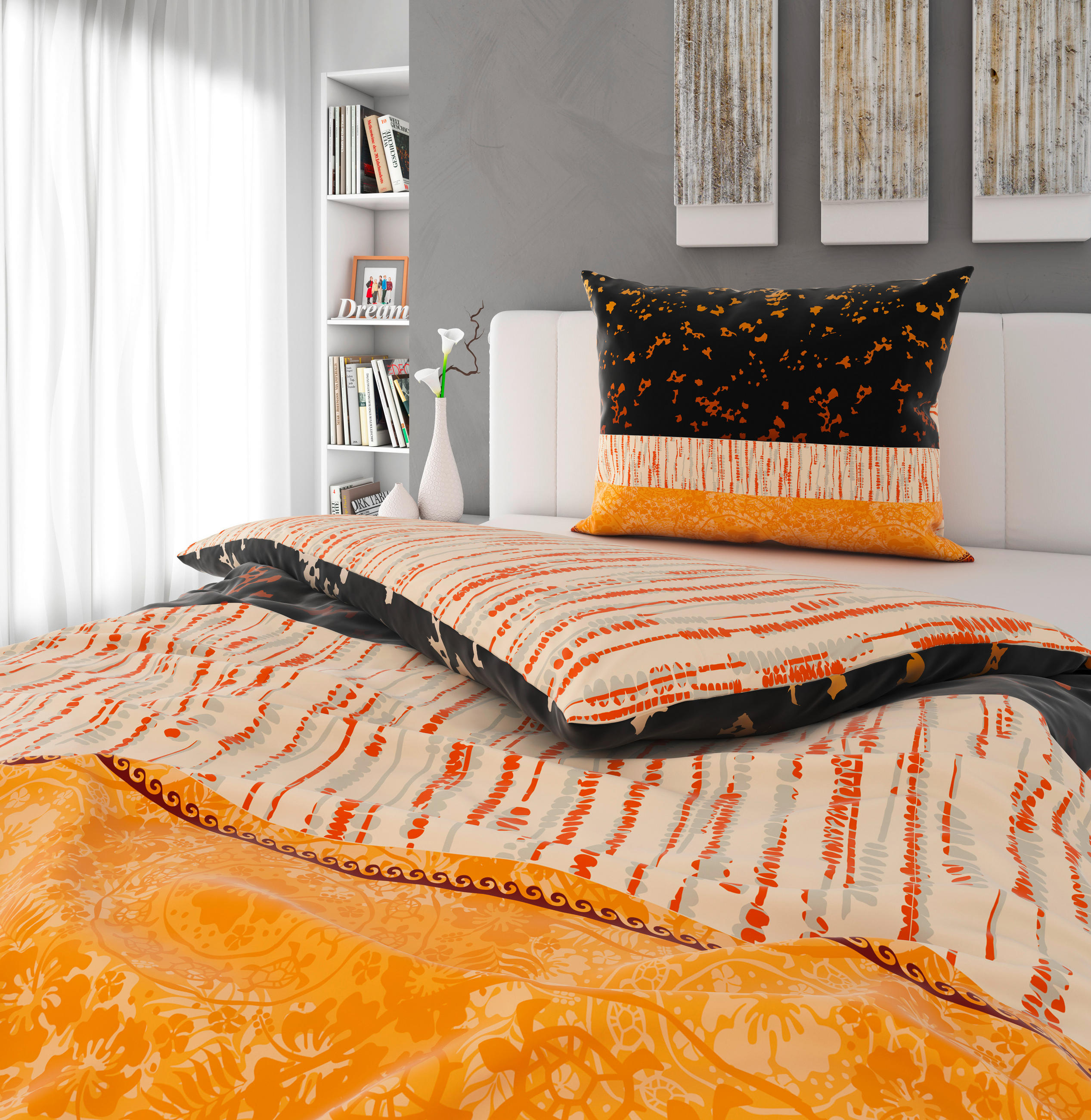OBOJSTRANNÁ POSTEĽNÁ BIELIZEŇ, satén, viacfarebná, 140/200 cm - viacfarebná, Trend, textil (140/200cm) - Esposa