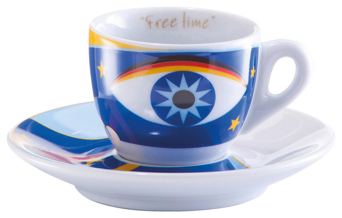 TASSENSET 12-teilig  - Multicolor, Basics, Keramik (32/13/9cm) - Zeller Present