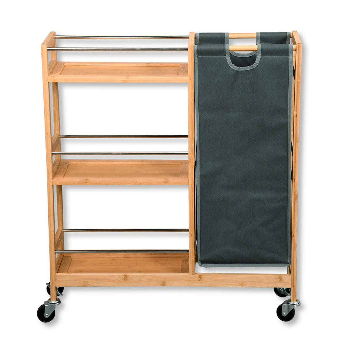 SERVIERWAGEN in Hellbraun  - Hellbraun, Basics, Holz/Kunststoff (68/78/20cm) - Kesper