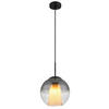 HÄNGLAMPA BARRY 25/120 cm  - klar/svart, Basics, metall/glas (25/120cm) - Globo