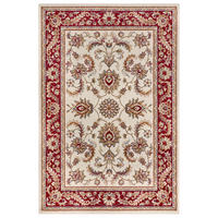 FLACHWEBETEPPICH 120/170 cm Luxor Creme, Rot  - Rot/Creme, Design, Kunststoff/Textil (120/170cm)