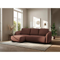 ECKSOFA PORTO Rot  - Rot/Schwarz, Design, Textil (154/270cm) - MID.YOU