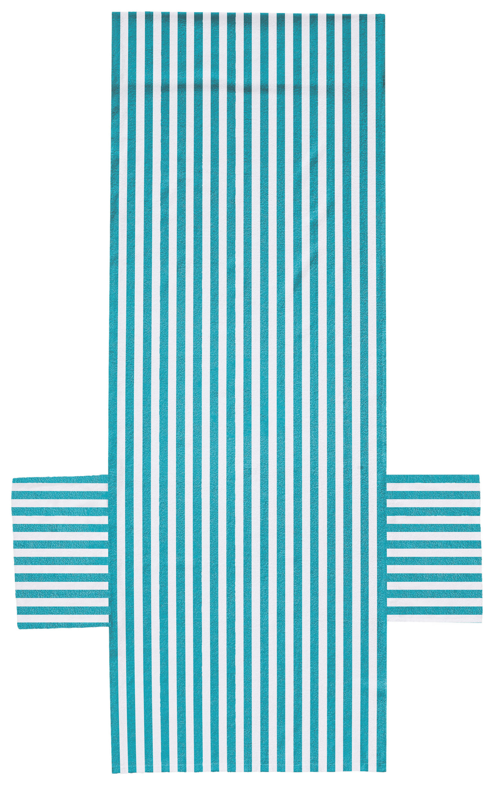 PODLOŽKA NA LEHÁTKO, 70/200 cm - bílá/tyrkysová, Konvenční, textil (70/200cm) - Esposa