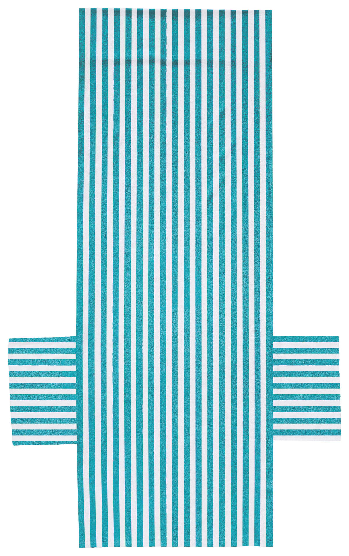 PODLOŽKA NA LEHÁTKO, 70/200 cm - bílá/tyrkysová, Konvenční, textil (70/200cm) - Esposa