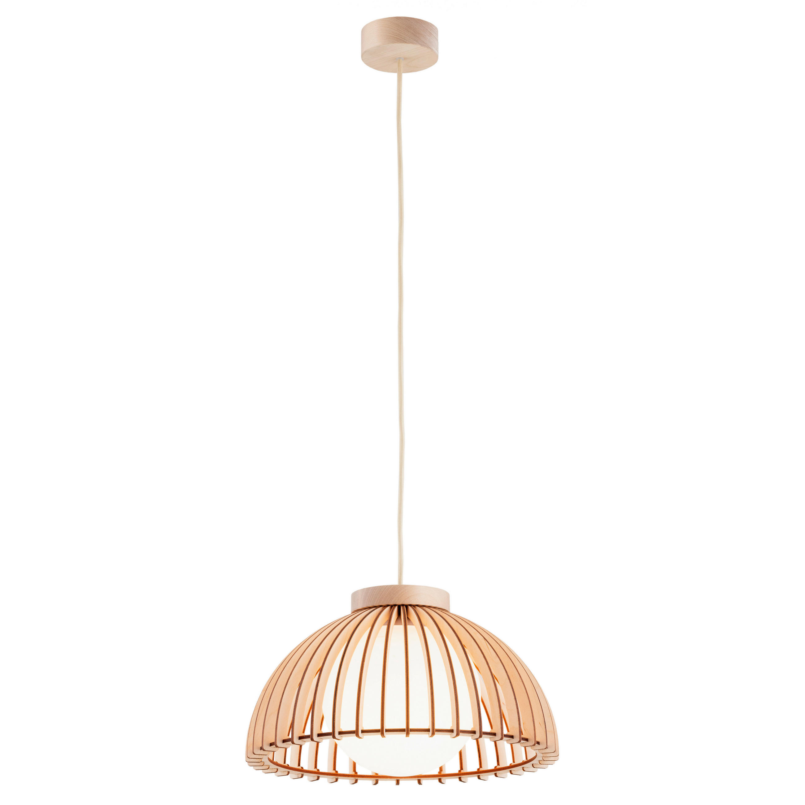 HÄNGELEUCHTE TRE 32/32/141.5 cm  - Nussbaumfarben, Natur, Holzwerkstoff (32/32/141.5cm)