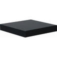 WANDBOARD Holzwerkstoff Schwarz  - Schwarz, Design, Holzwerkstoff (23,5/3,8/23,5cm) - Carryhome