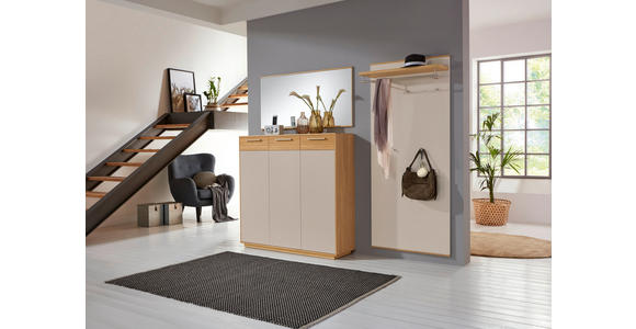 GARDEROBE 3-teilig  in 220/195/37 cm  - Taupe/Eichefarben, Design, Holz/Holzwerkstoff (220/195/37cm) - Novel