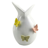 VAZĂ 21 cm  - roz aprins/galben, Lifestyle, ceramică (12,8/21/11,9cm)