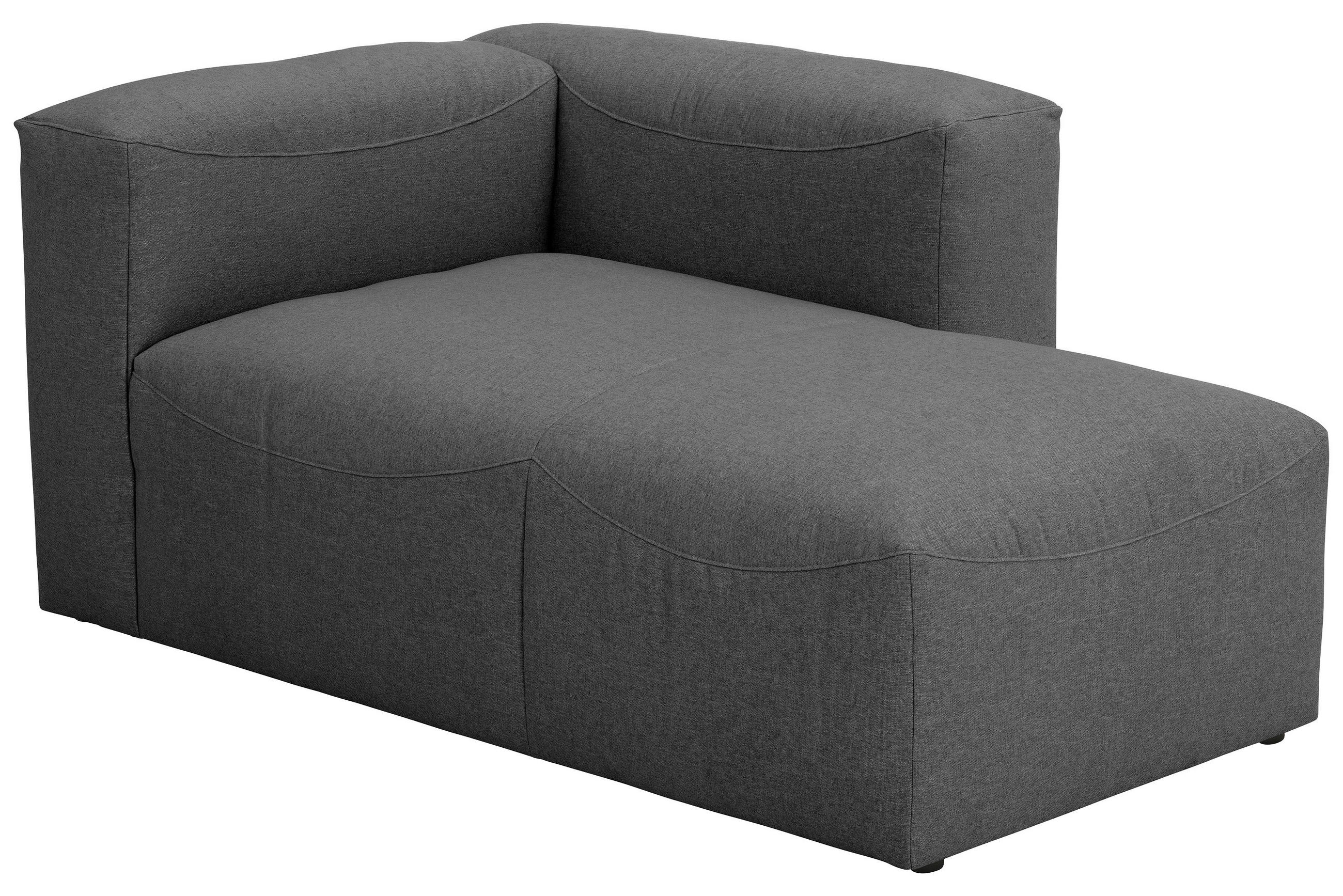 RÉCAMIERE Anthrazit Flachgewebe  - Anthrazit, Design, Kunststoff/Textil (160/73/100cm) - Max Winzer