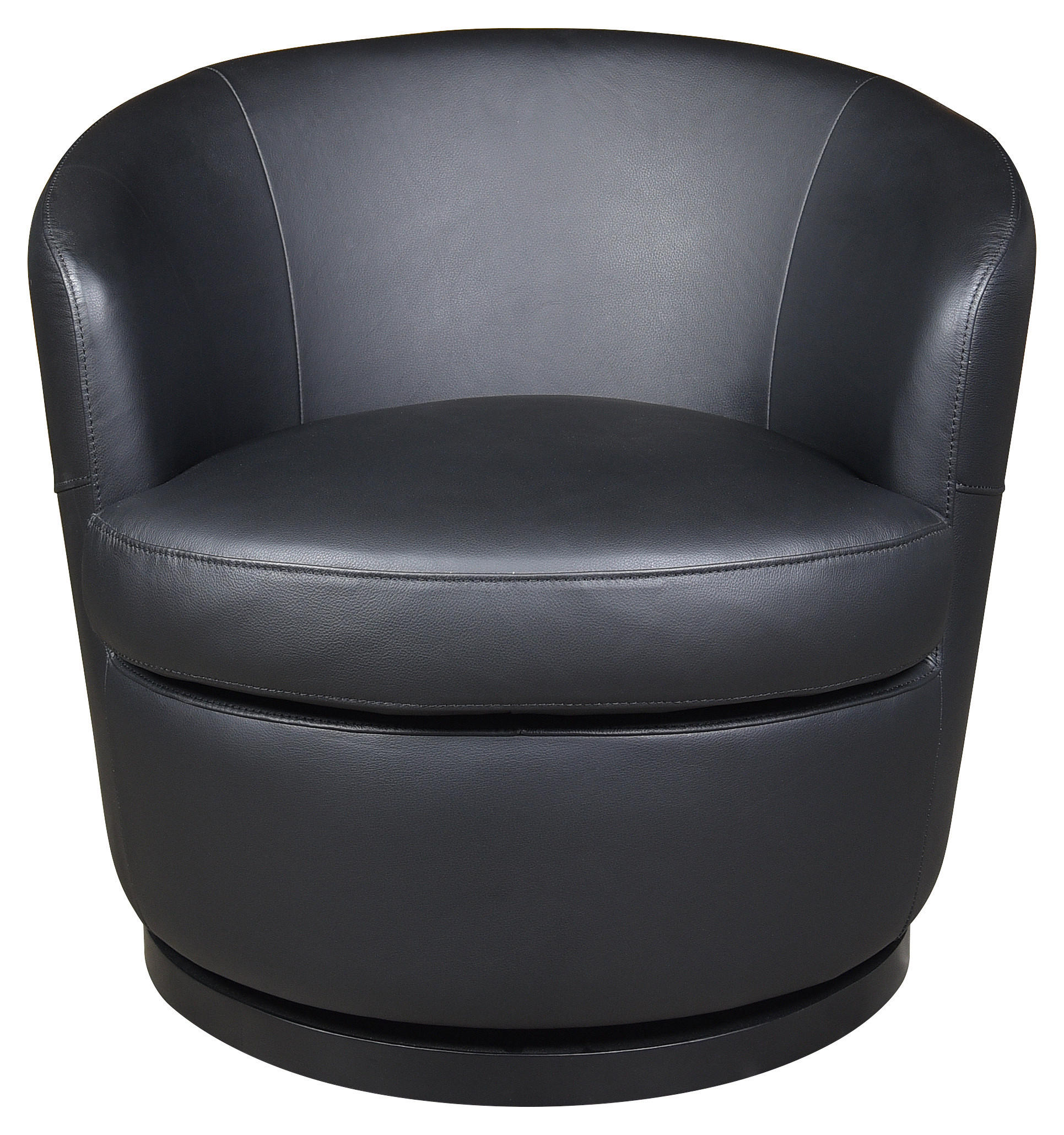 DESIGNSESSEL in Echtleder Schwarz  - Schwarz, Design, Leder/Kunststoff (76/74/75cm) - Xora