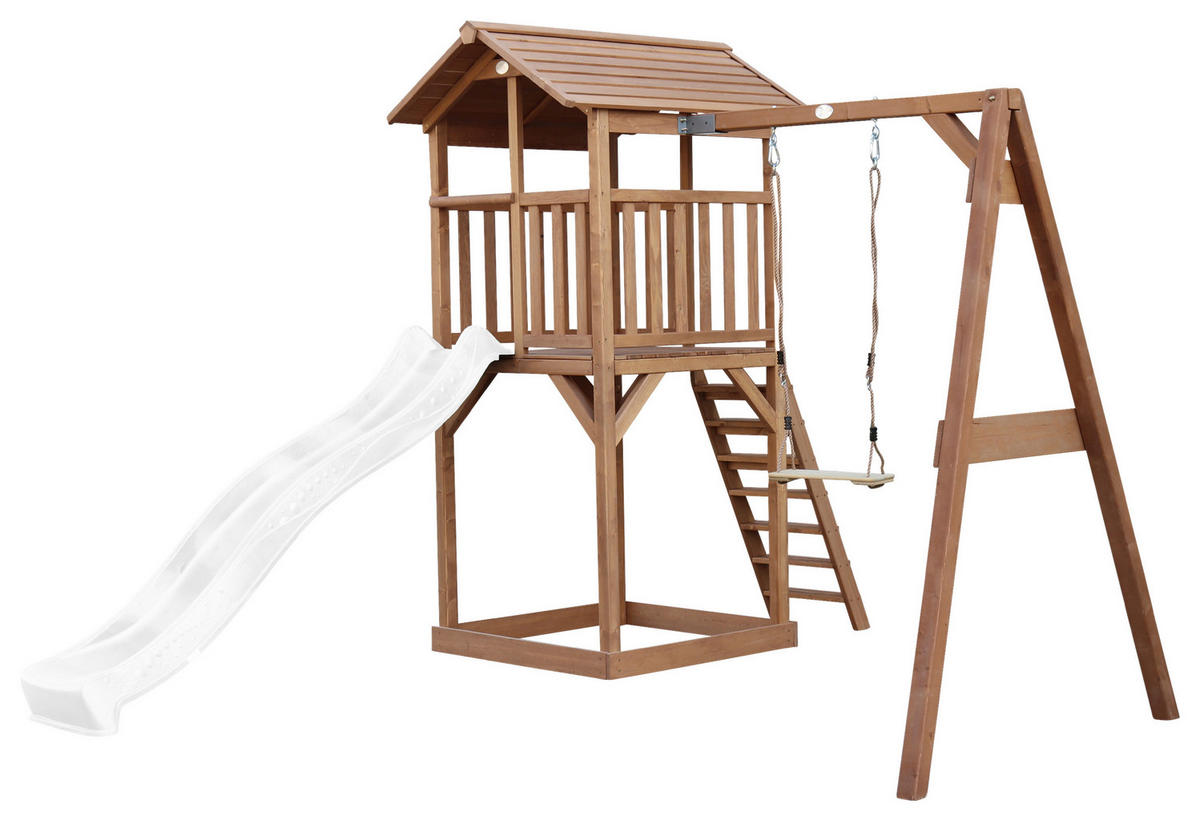 SPIELTURM 283,6/241,9/349 cm  - Weiss/Braun, Konventionell, Holz/Kunststoff (283,6/241,9/349cm)