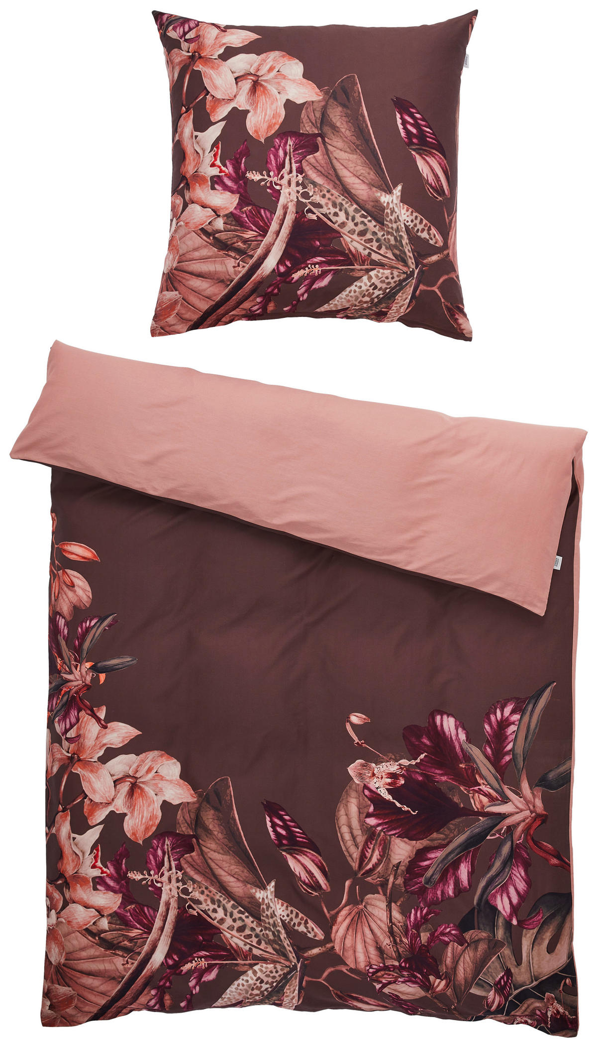 WENDEBETTWÄSCHE Satin 135/200 cm  - Rotbraun/Beere, Design, Textil (135/200cm) - Schöner Wohnen