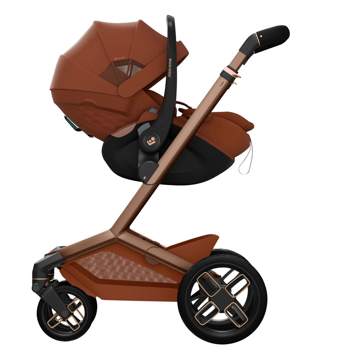 BABYSCHALE Pebble Slide Pro Copper Terra   - Braun, Basics, Kunststoff/Textil (44/58/70cm) - Maxi-Cosi