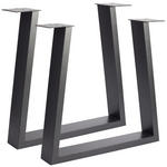 TISCHGESTELL in Metall 73/17/74 cm   - Anthrazit, Design, Metall (73/17/74cm) - Waldwelt